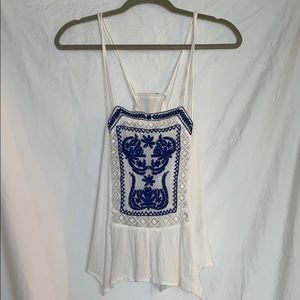 F21 Loose & Flowy Floral Halter Tank